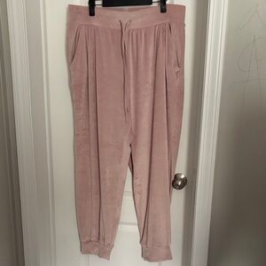 Victoria's Secret Dusty Rose Velour Joggers